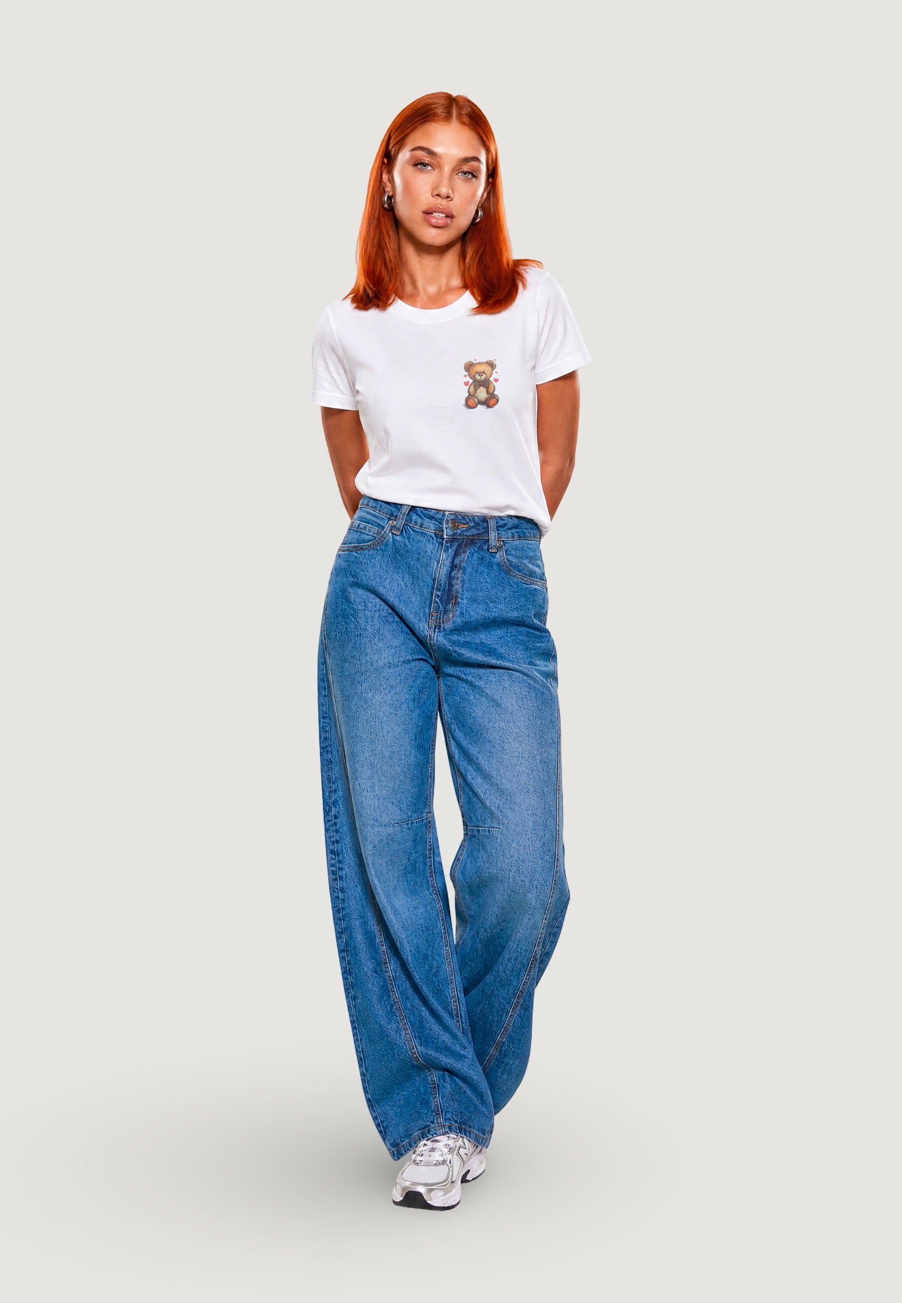 T-SHIRT HEAVY COTTON STAMPA ORSETTO