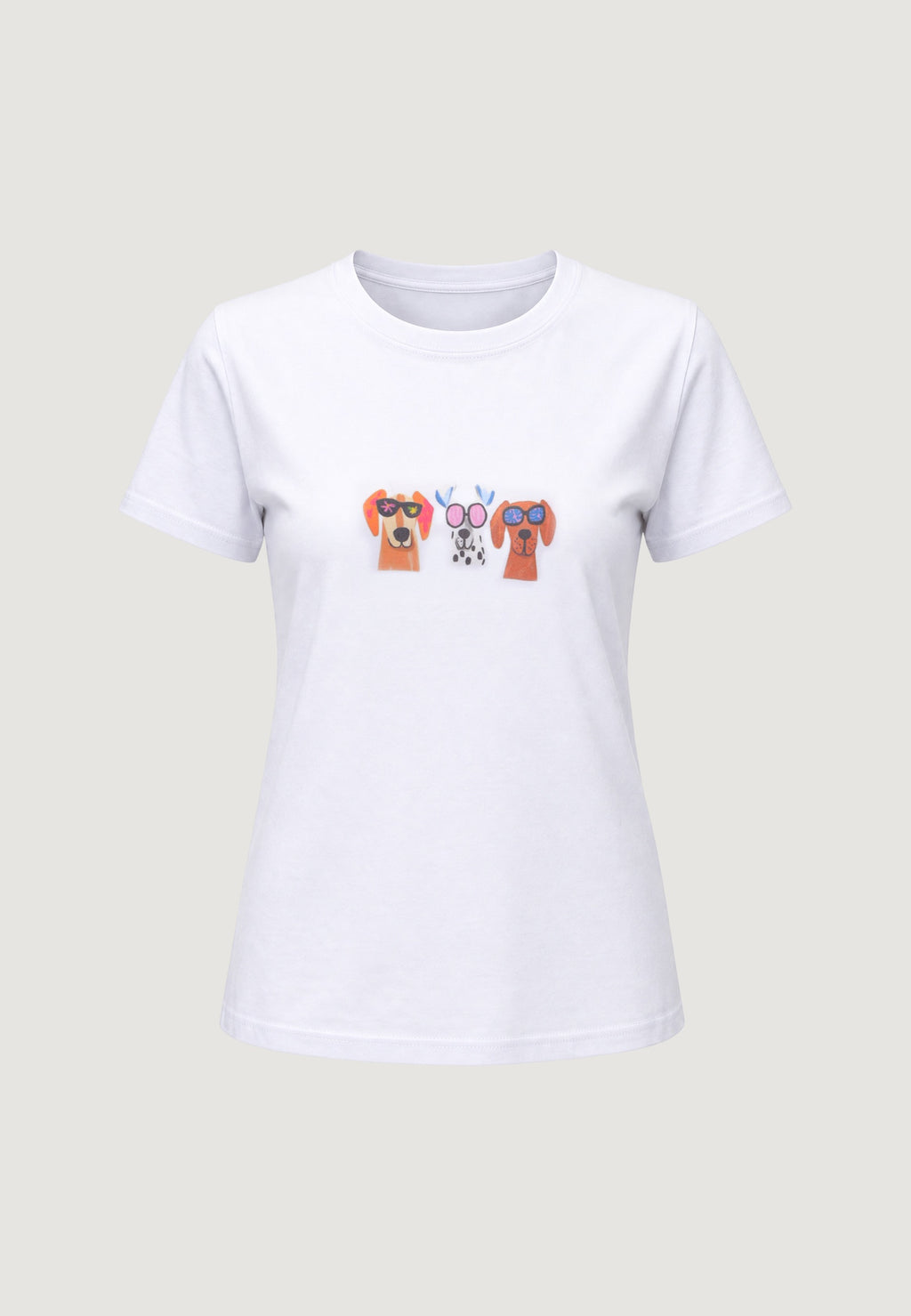 T-SHIRT HEAVY COTTON STAMPA CAGNOLINI