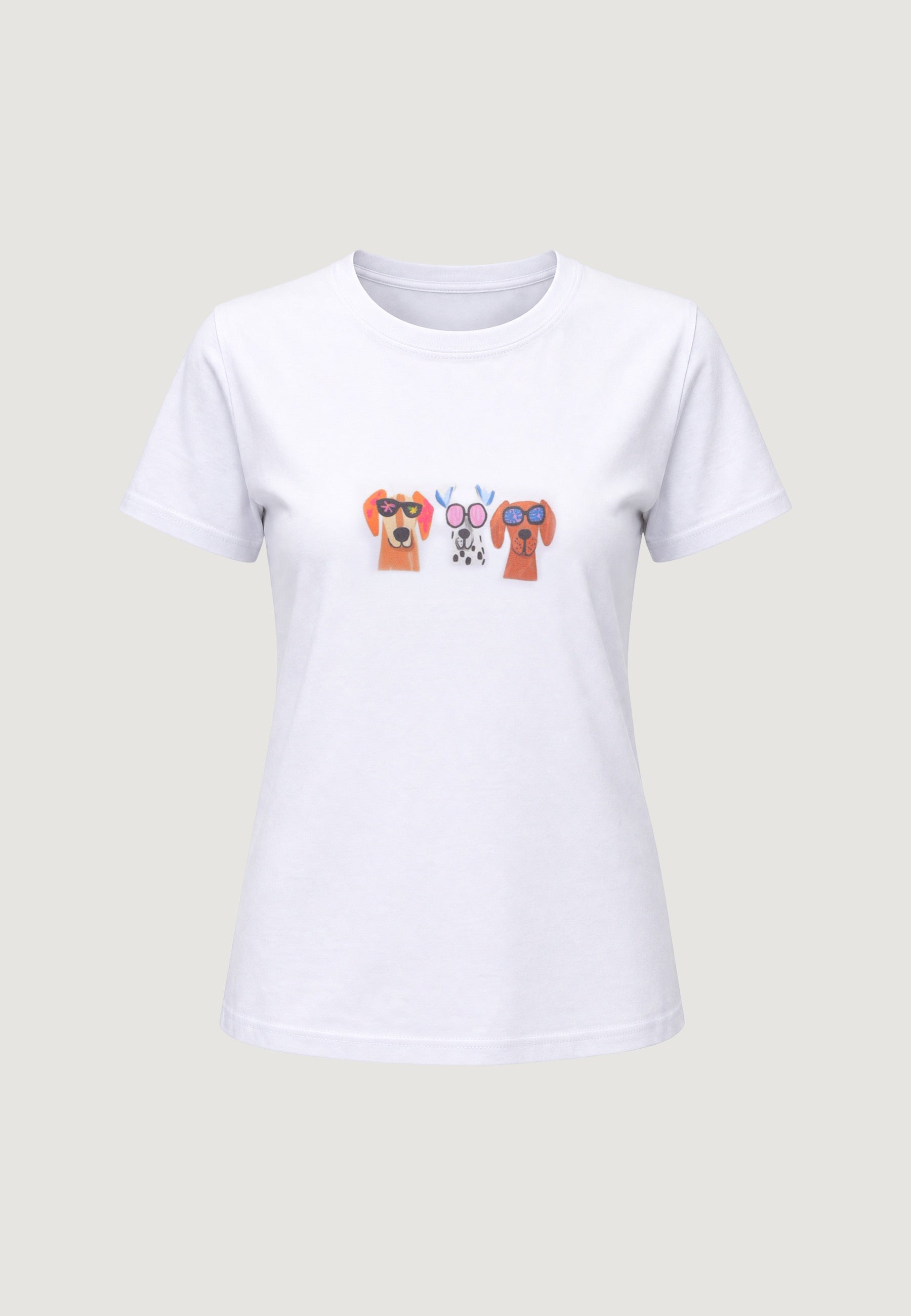 T-SHIRT HEAVY COTTON STAMPA CAGNOLINI