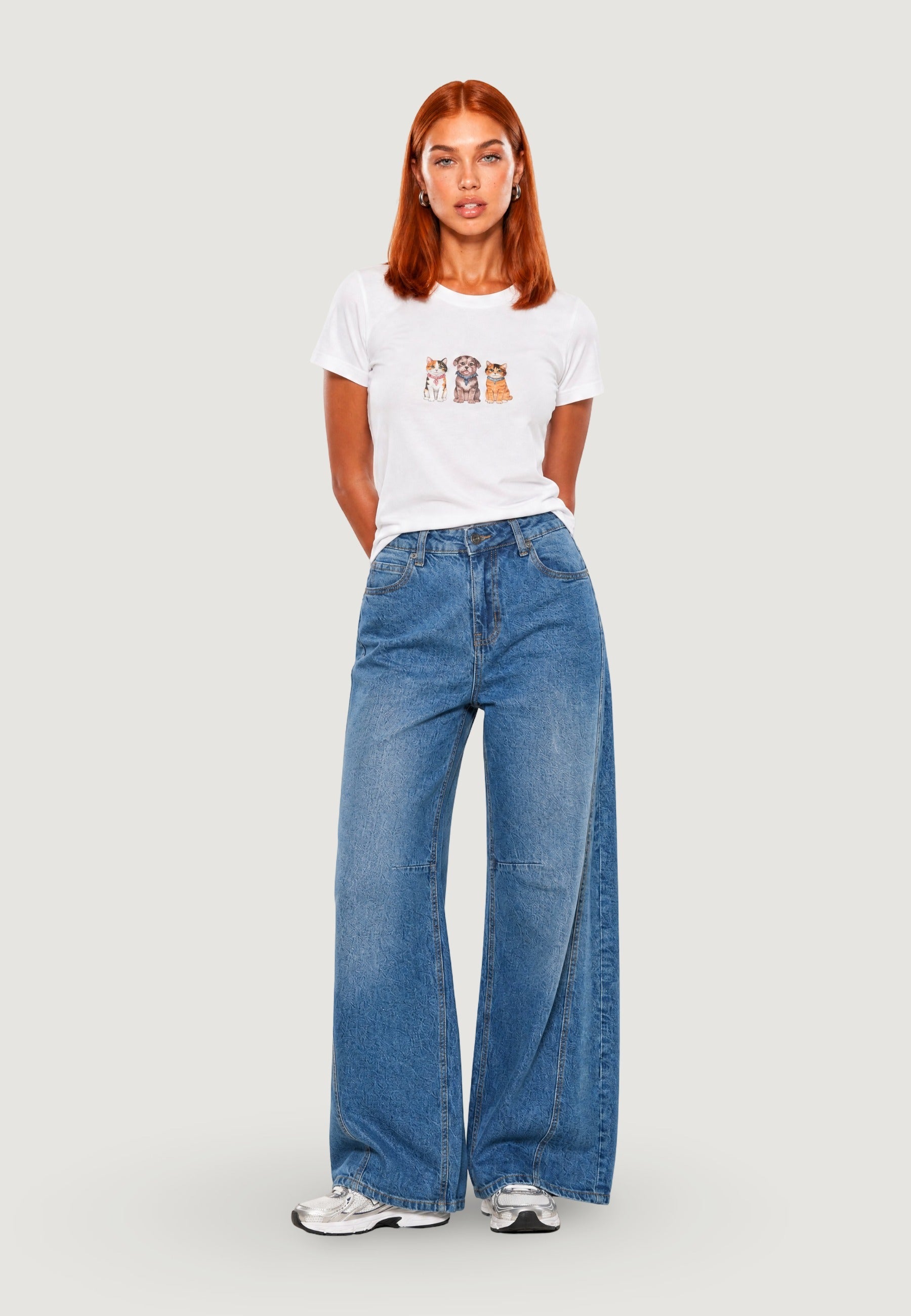 T-SHIRT HEAVY COTTON STAMPA GATTINI