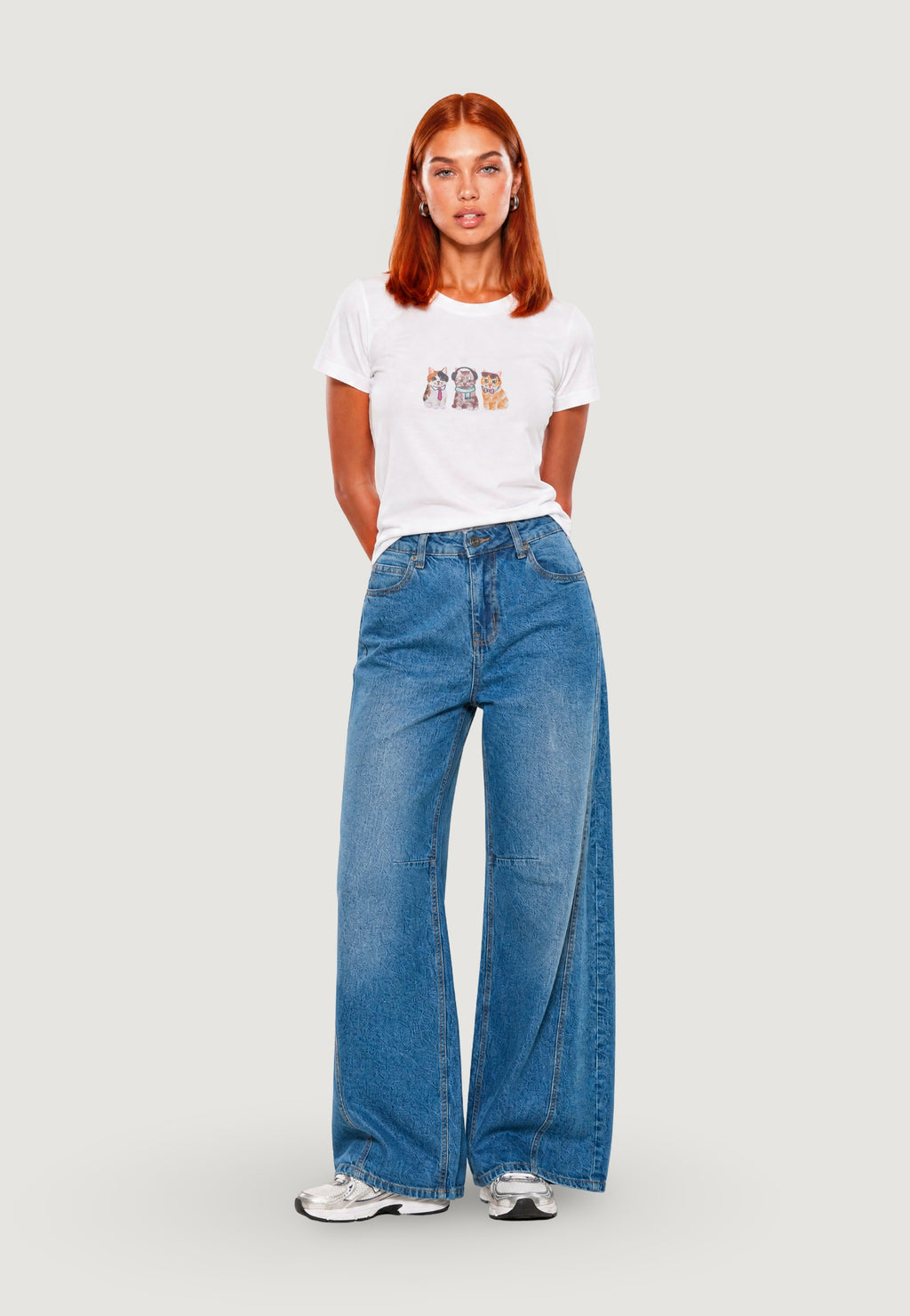 T-SHIRT HEAVY COTTON STAMPA GATTINI