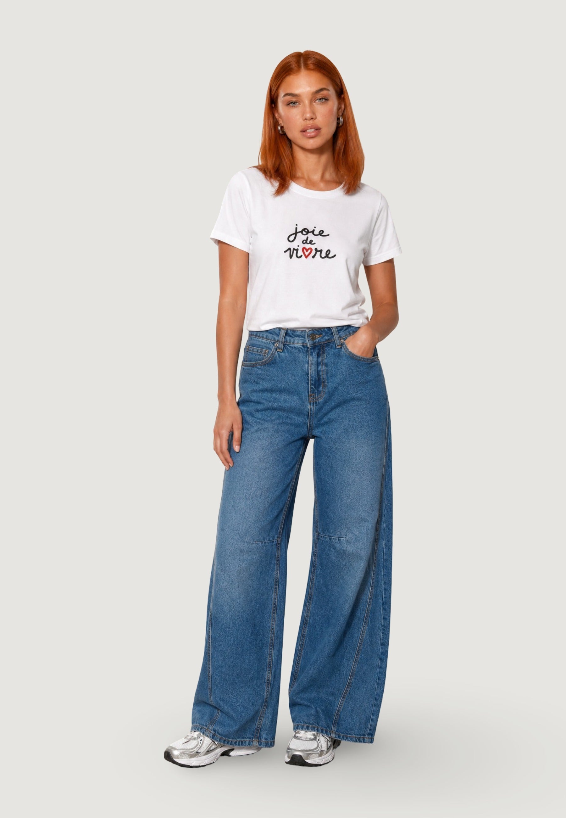 T-SHIRT HEAVY COTTON STAMPA SCRITTA JOIE VIVRE