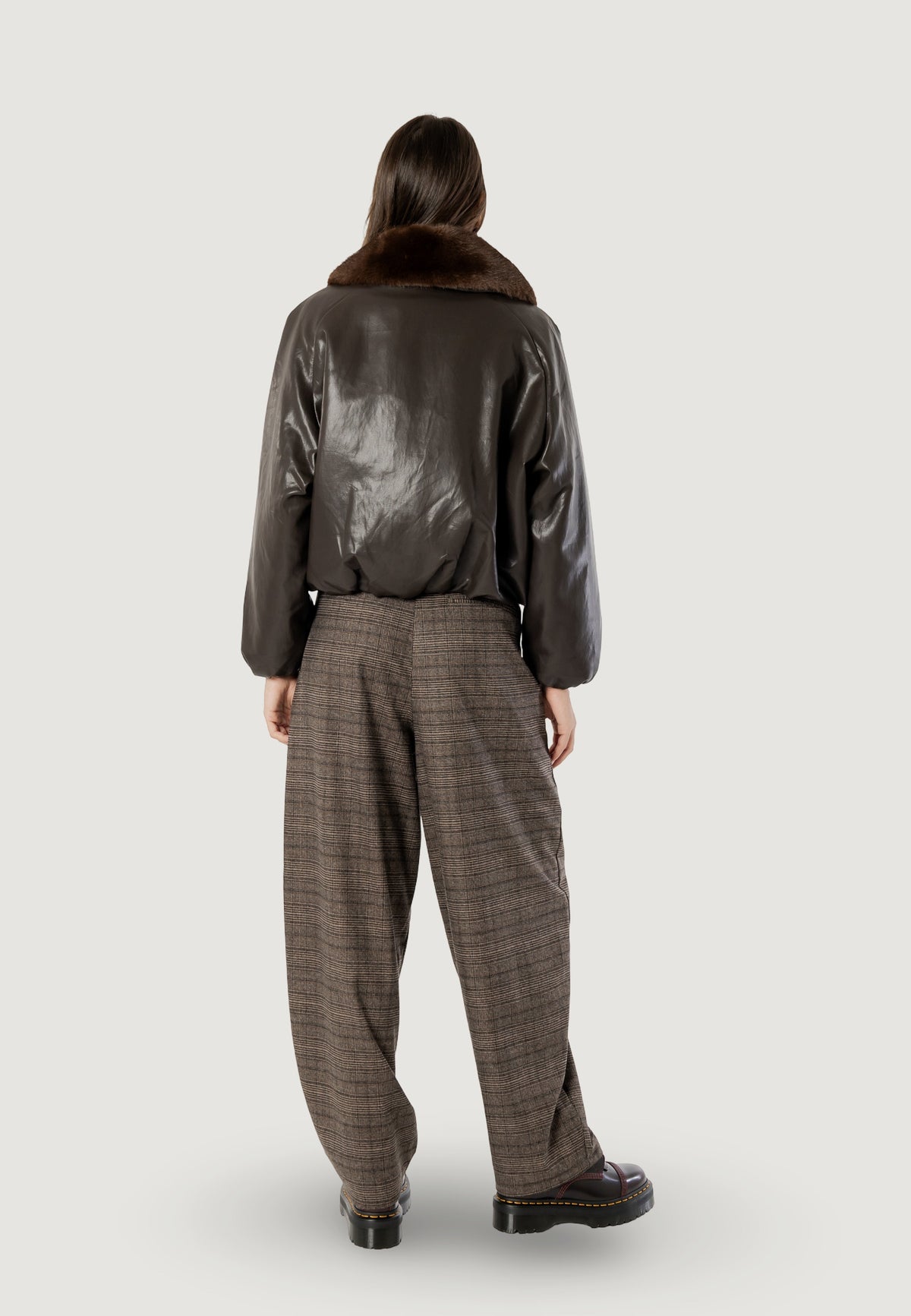 AMBRA FAUX LEATHER BOMBER