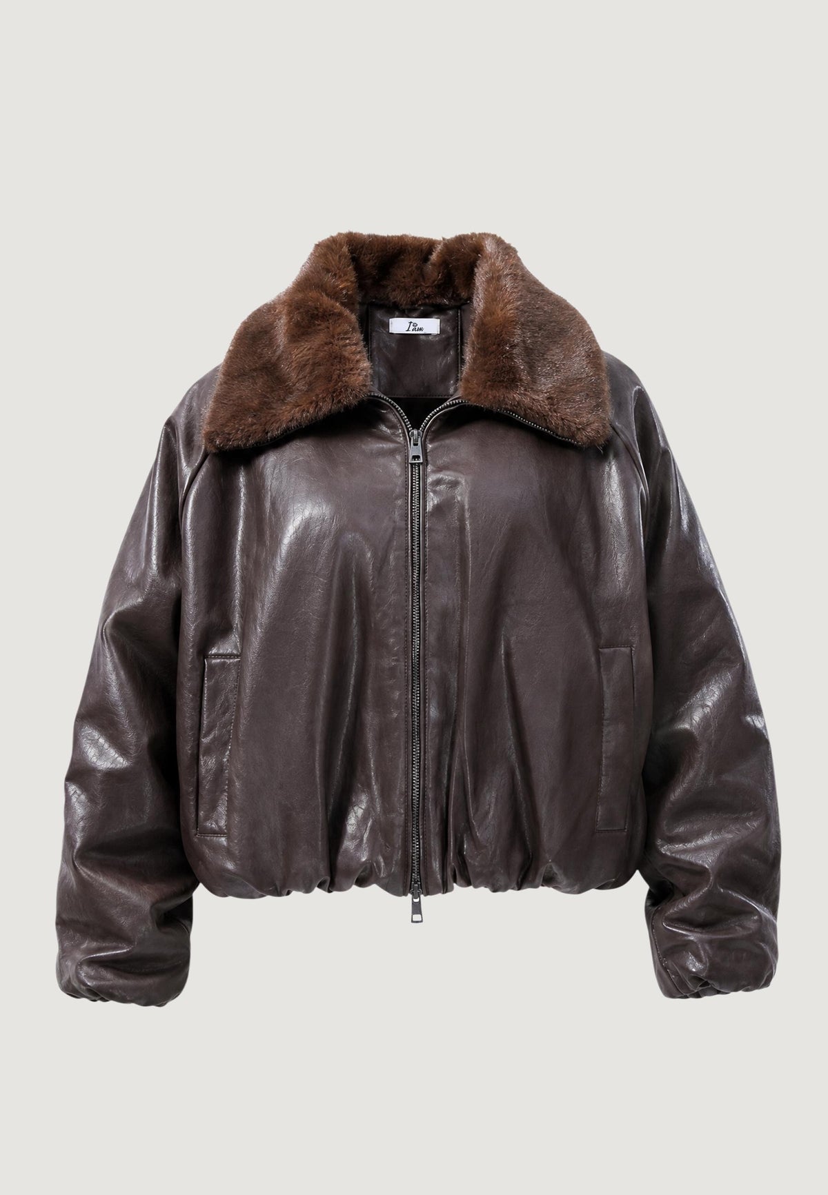 AMBRA FAUX LEATHER BOMBER
