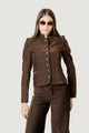 SARA FAUX SUEDE NAPOLEON JACKET