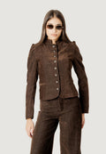 SARA FAUX SUEDE NAPOLEON JACKET
