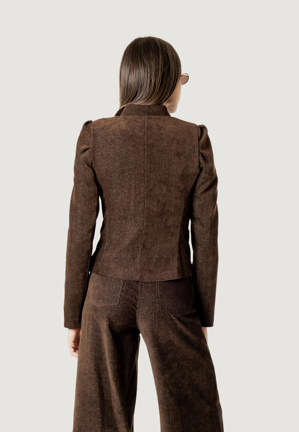 SARA FAUX SUEDE NAPOLEON JACKET
