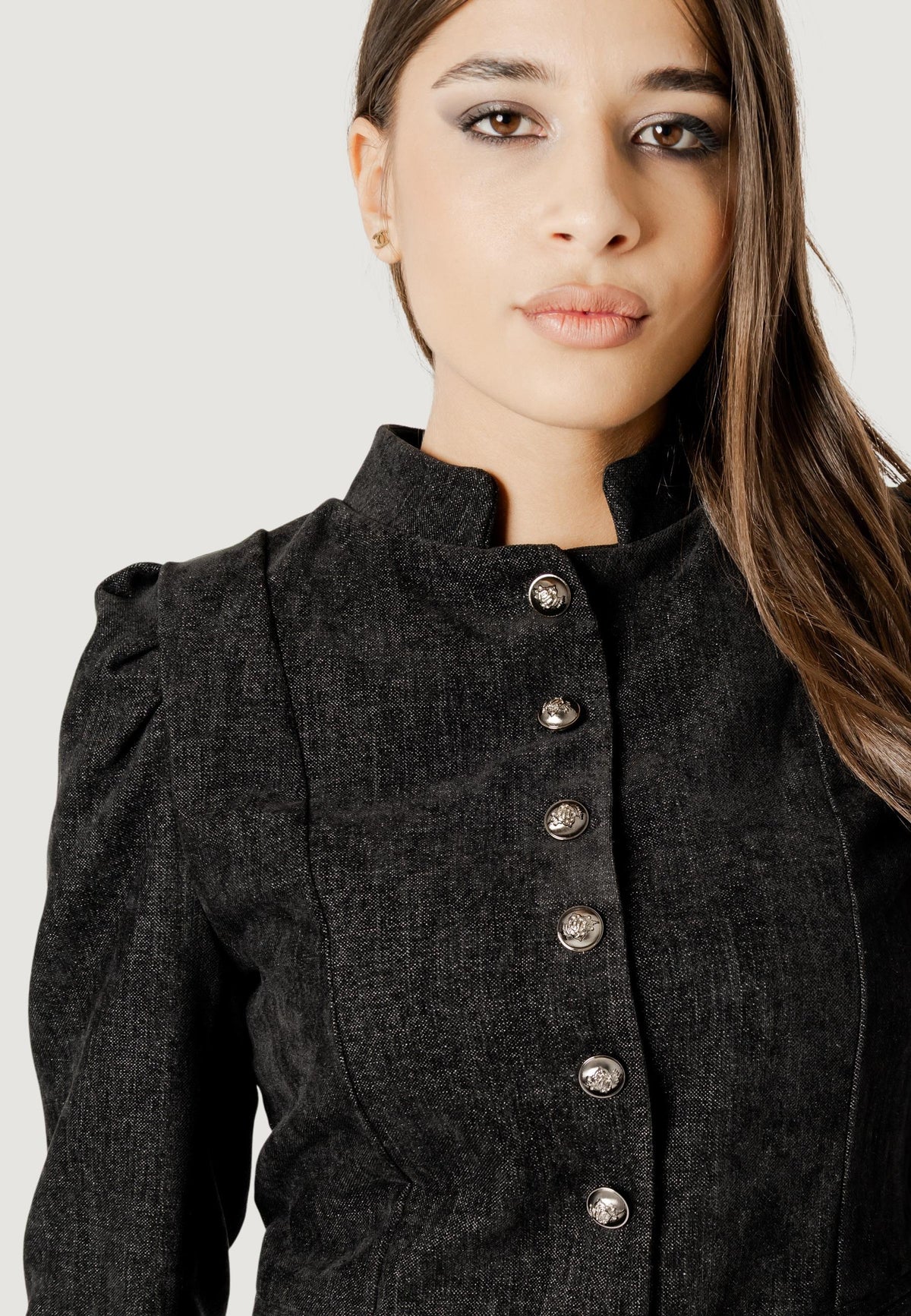 SARA FAUX SUEDE NAPOLEON JACKET