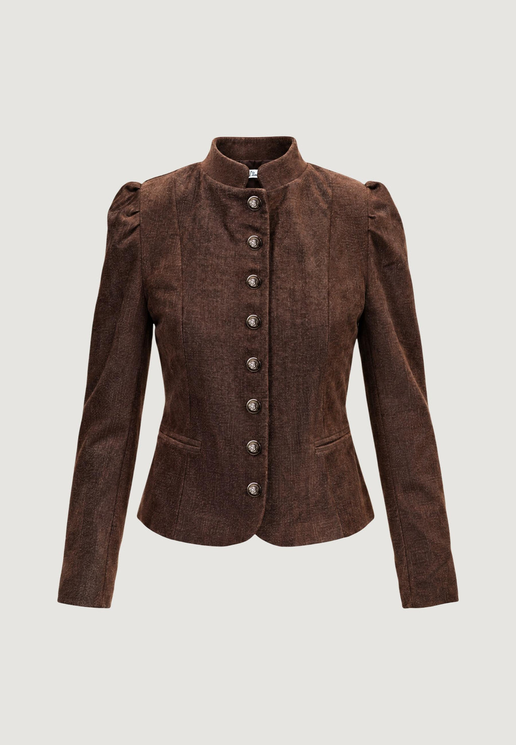 SARA FAUX SUEDE NAPOLEON JACKET