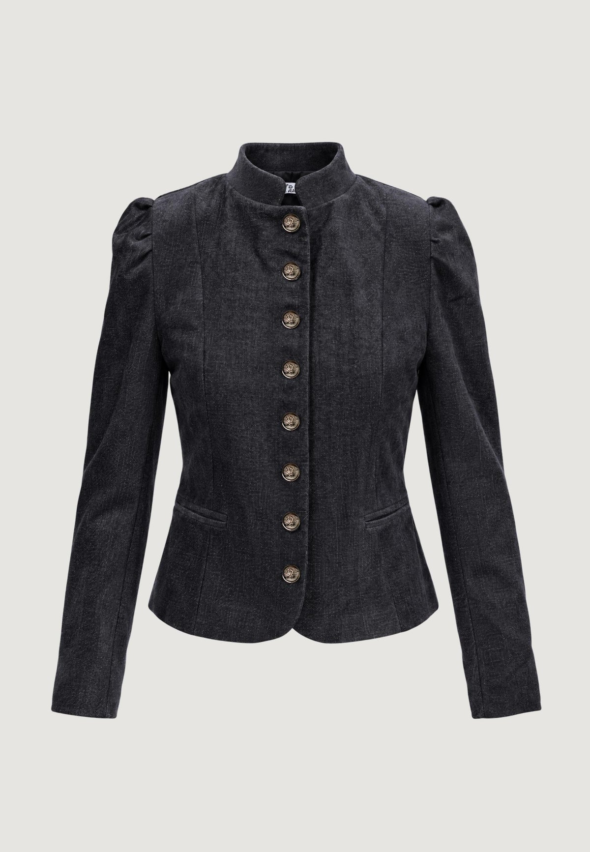 SARA FAUX SUEDE NAPOLEON JACKET