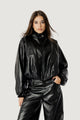 PAMELA FAUX LEATHER BOMBER