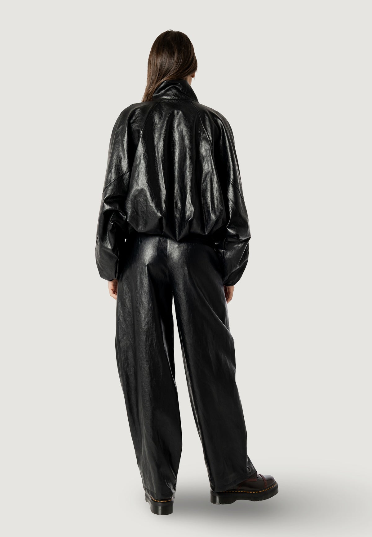 PAMELA FAUX LEATHER BOMBER