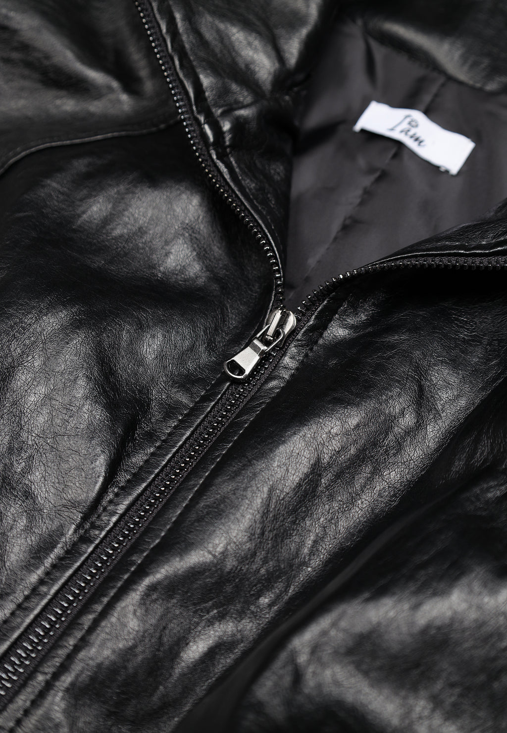 PAMELA FAUX LEATHER BOMBER