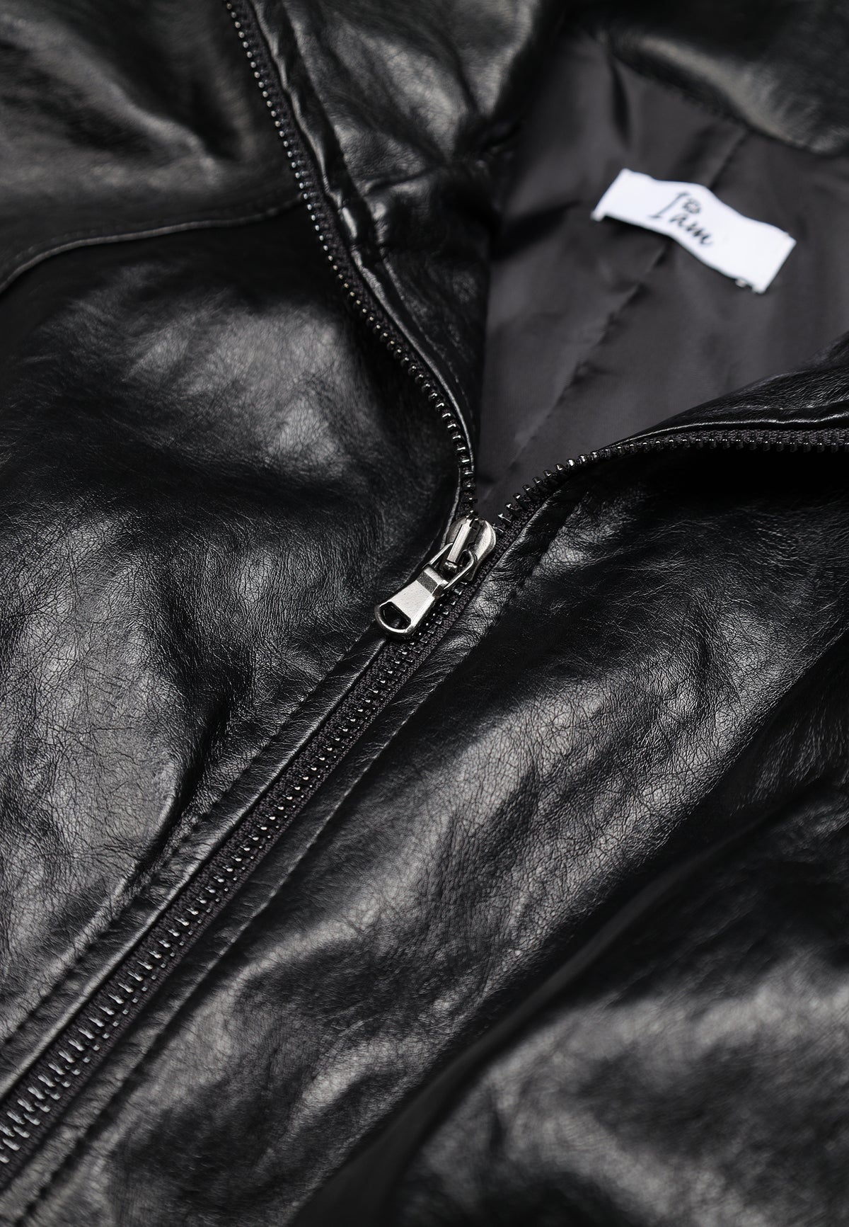 PAMELA FAUX LEATHER BOMBER