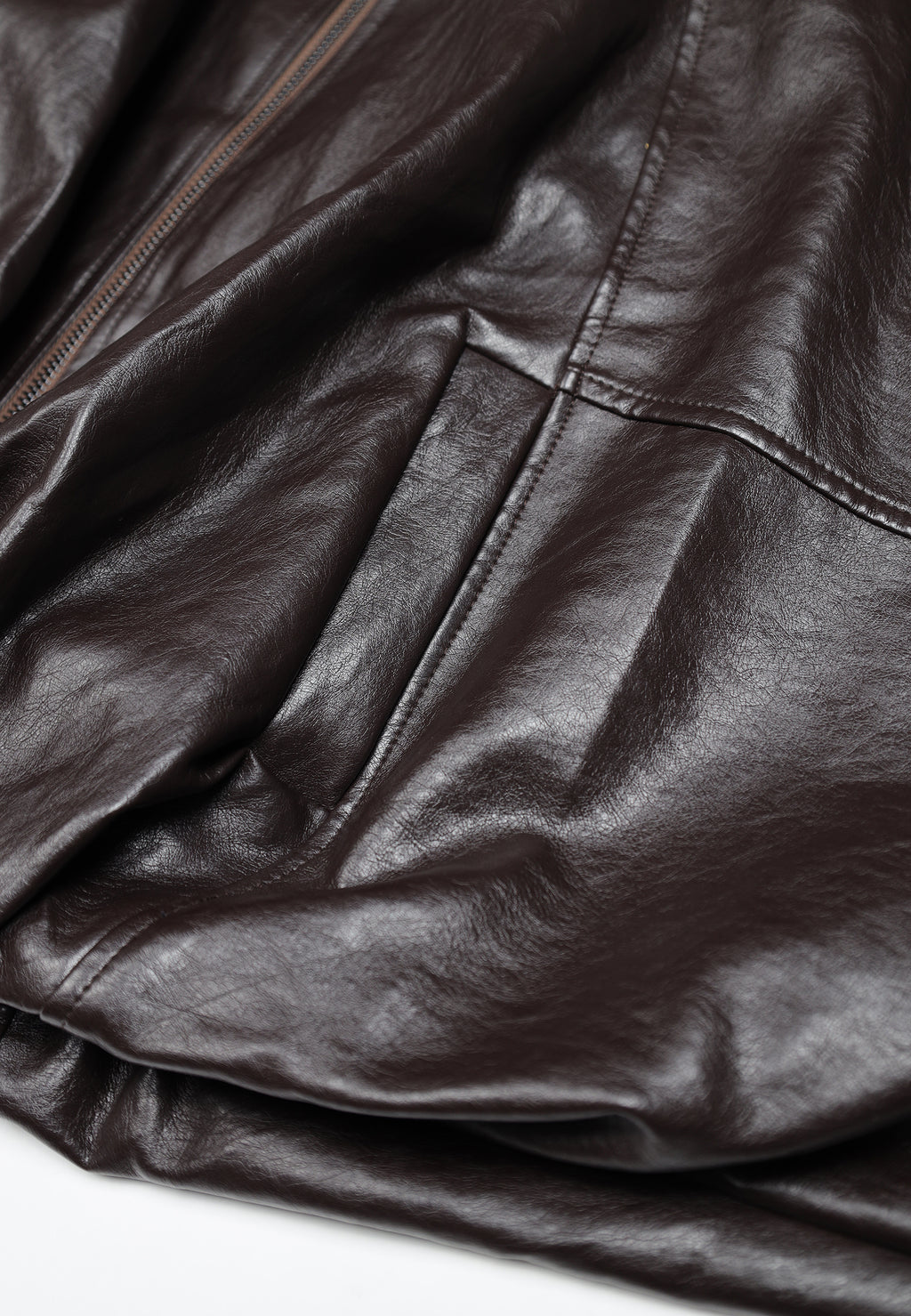 PAMELA FAUX LEATHER BOMBER