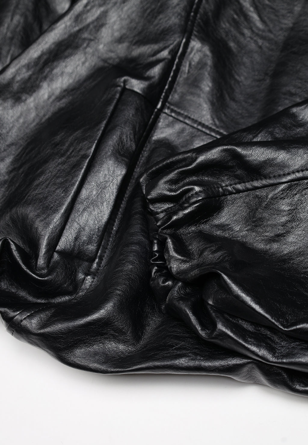 PAMELA FAUX LEATHER BOMBER