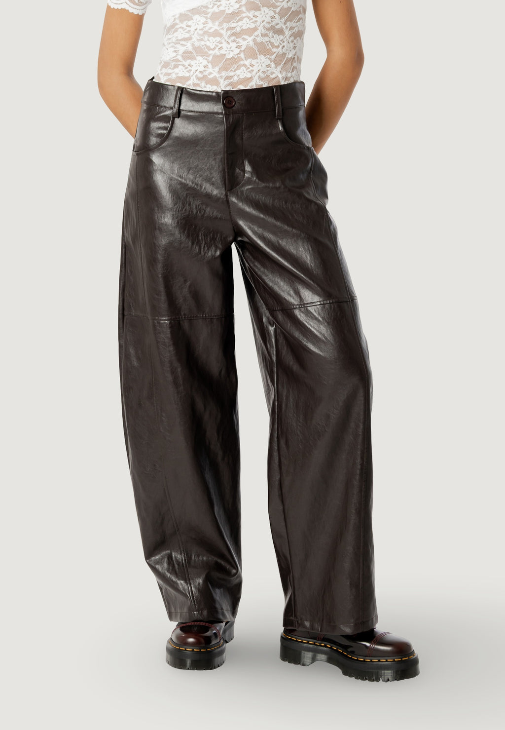 LOREDANA FAUX LEATHER BARREL