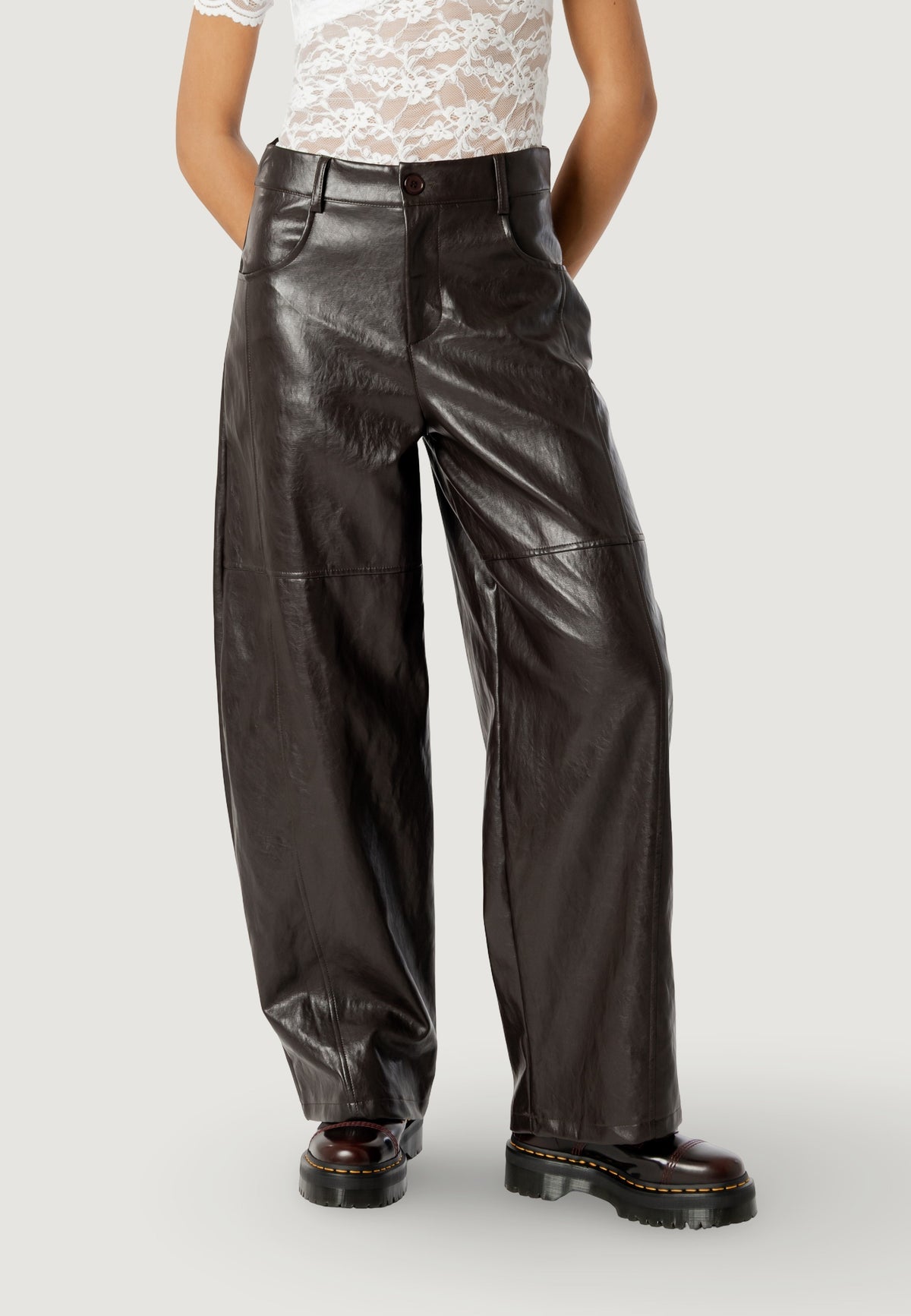 LOREDANA FAUX LEATHER BARREL
