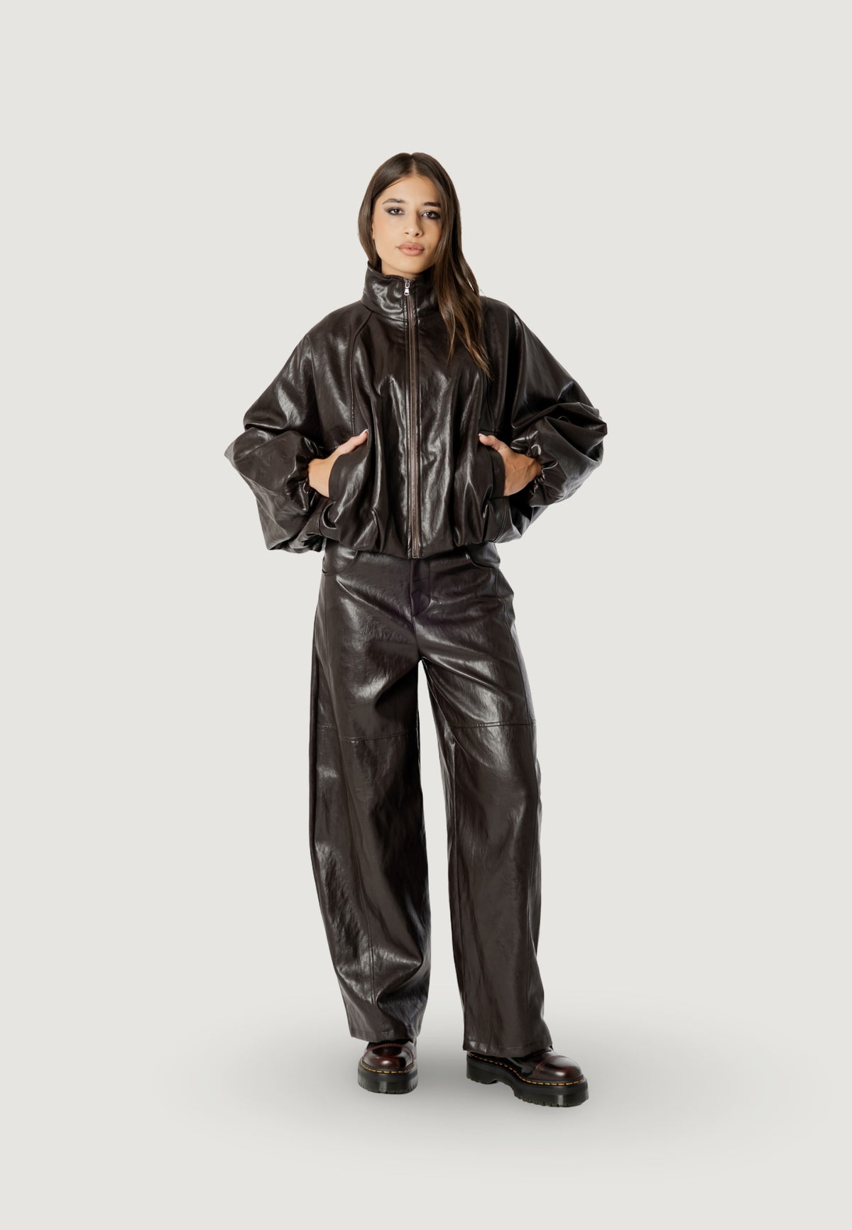 LOREDANA FAUX LEATHER BARREL