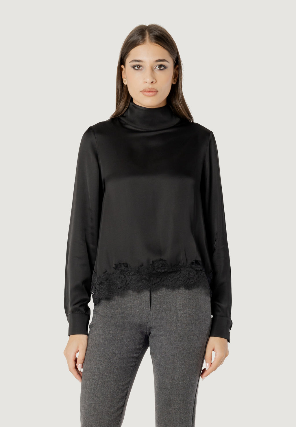 Elisa lace viscose satin blouse