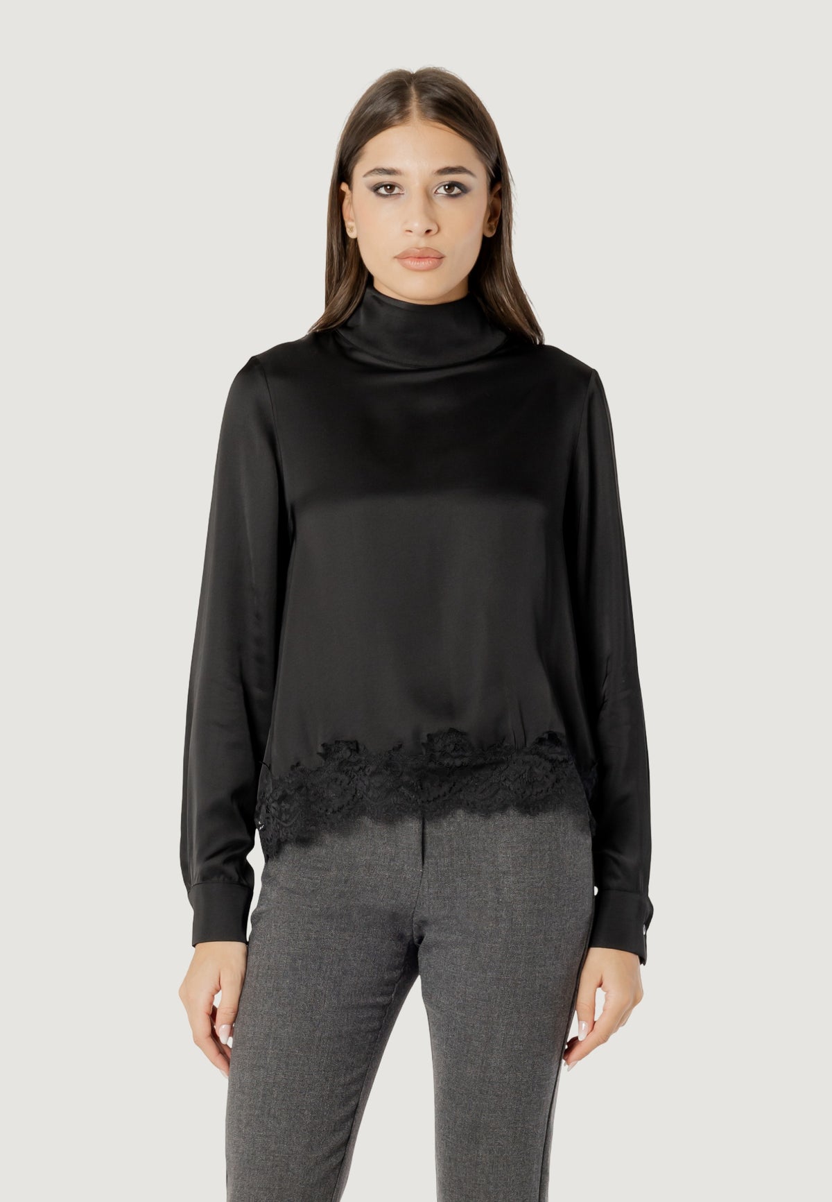 Elisa lace viscose satin blouse