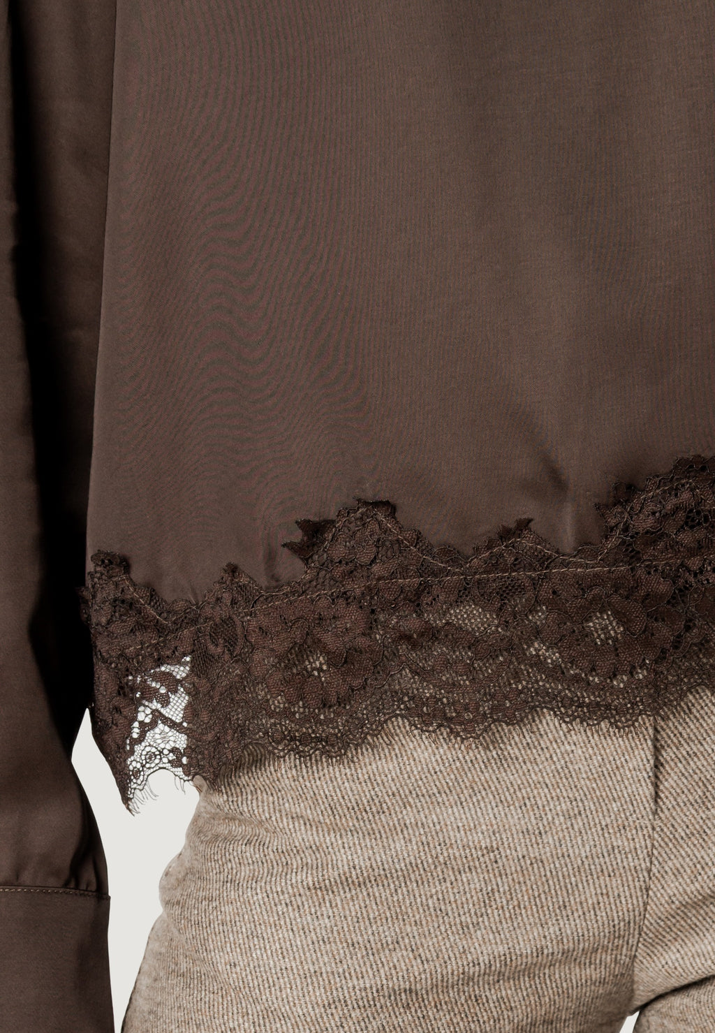 Elisa lace viscose satin blouse