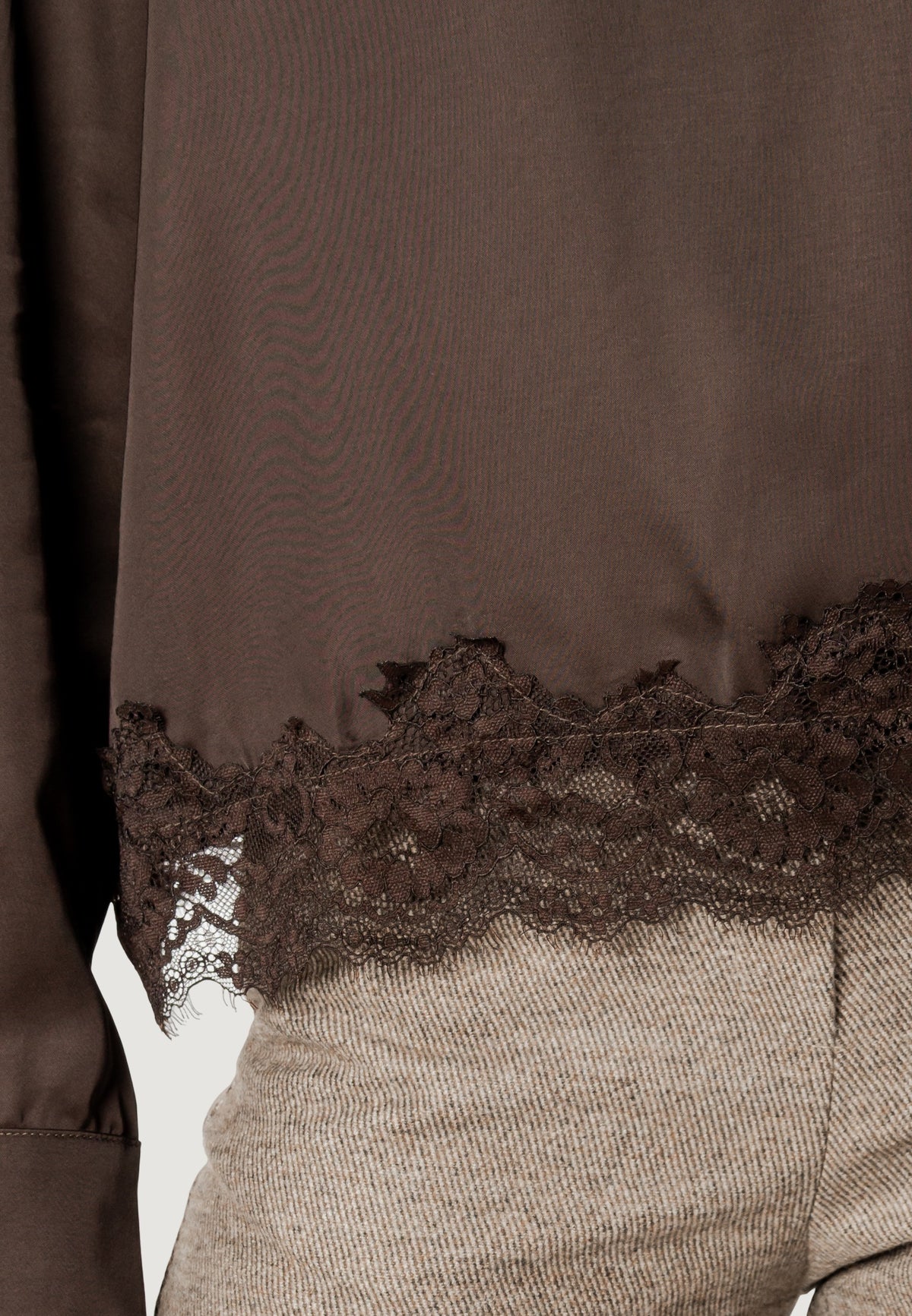 Elisa lace viscose satin blouse