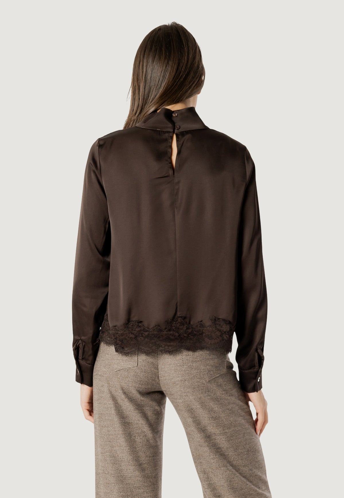 Elisa lace viscose satin blouse