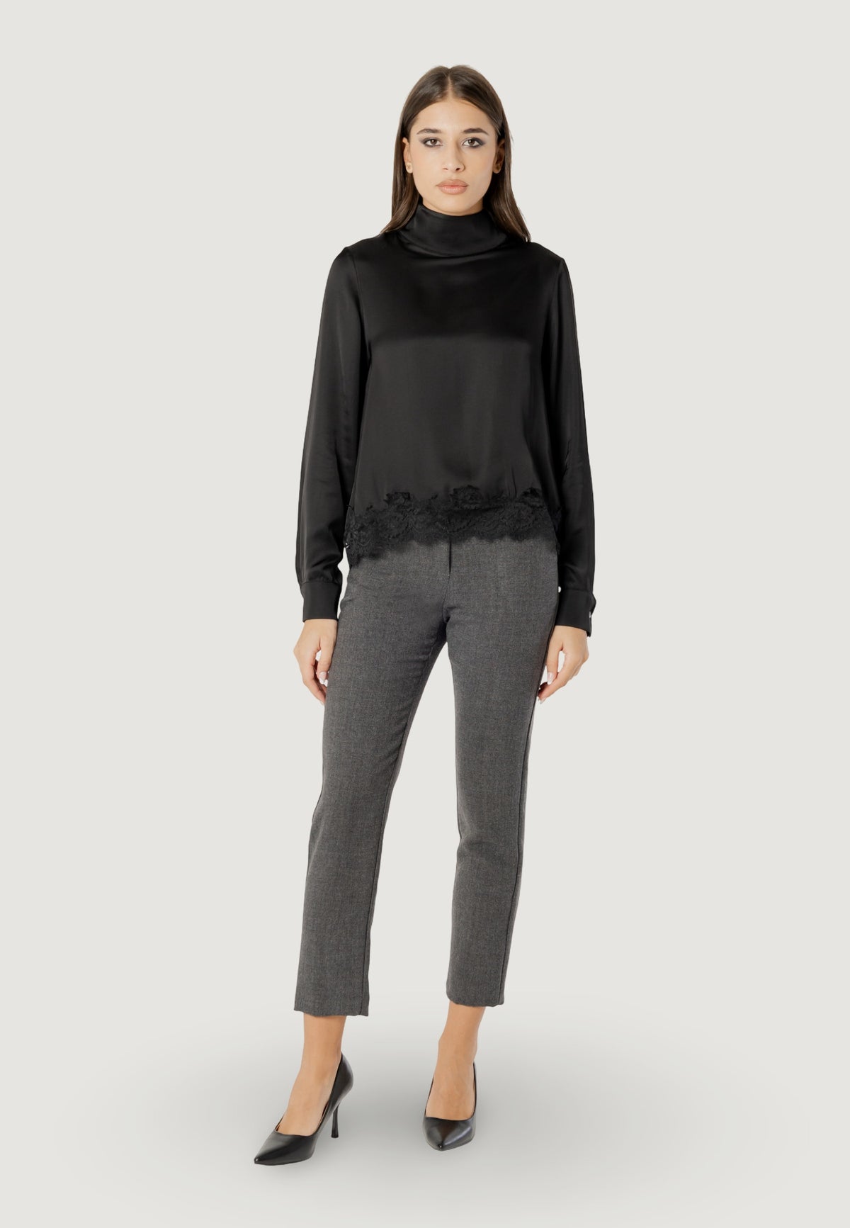 Elisa lace viscose satin blouse
