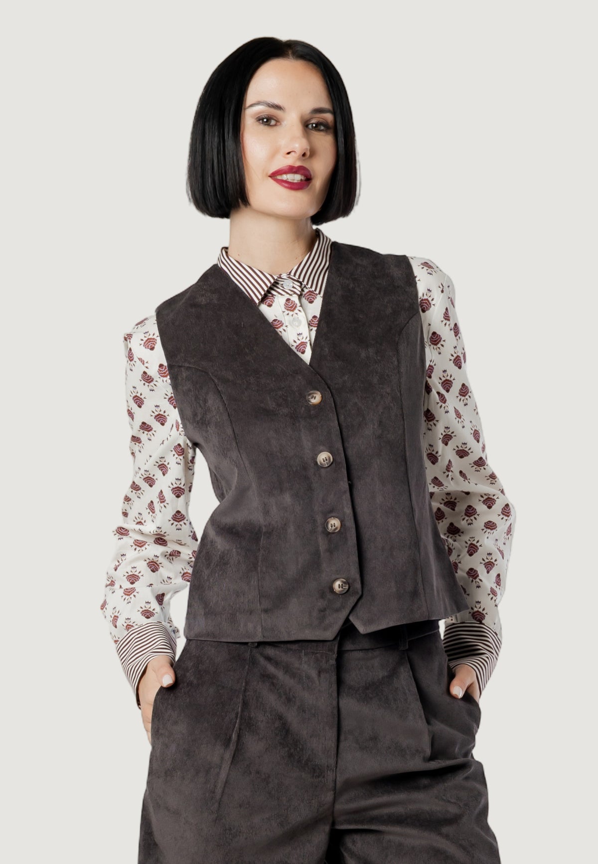 alice cord waistcoat