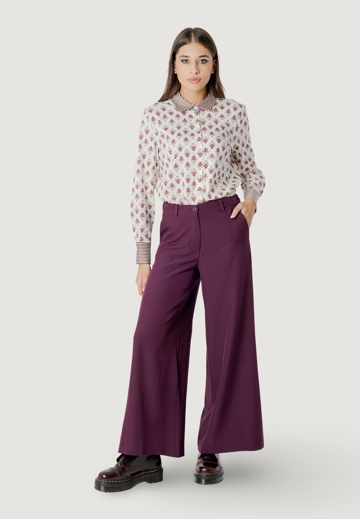 alessia dual print reg shirt