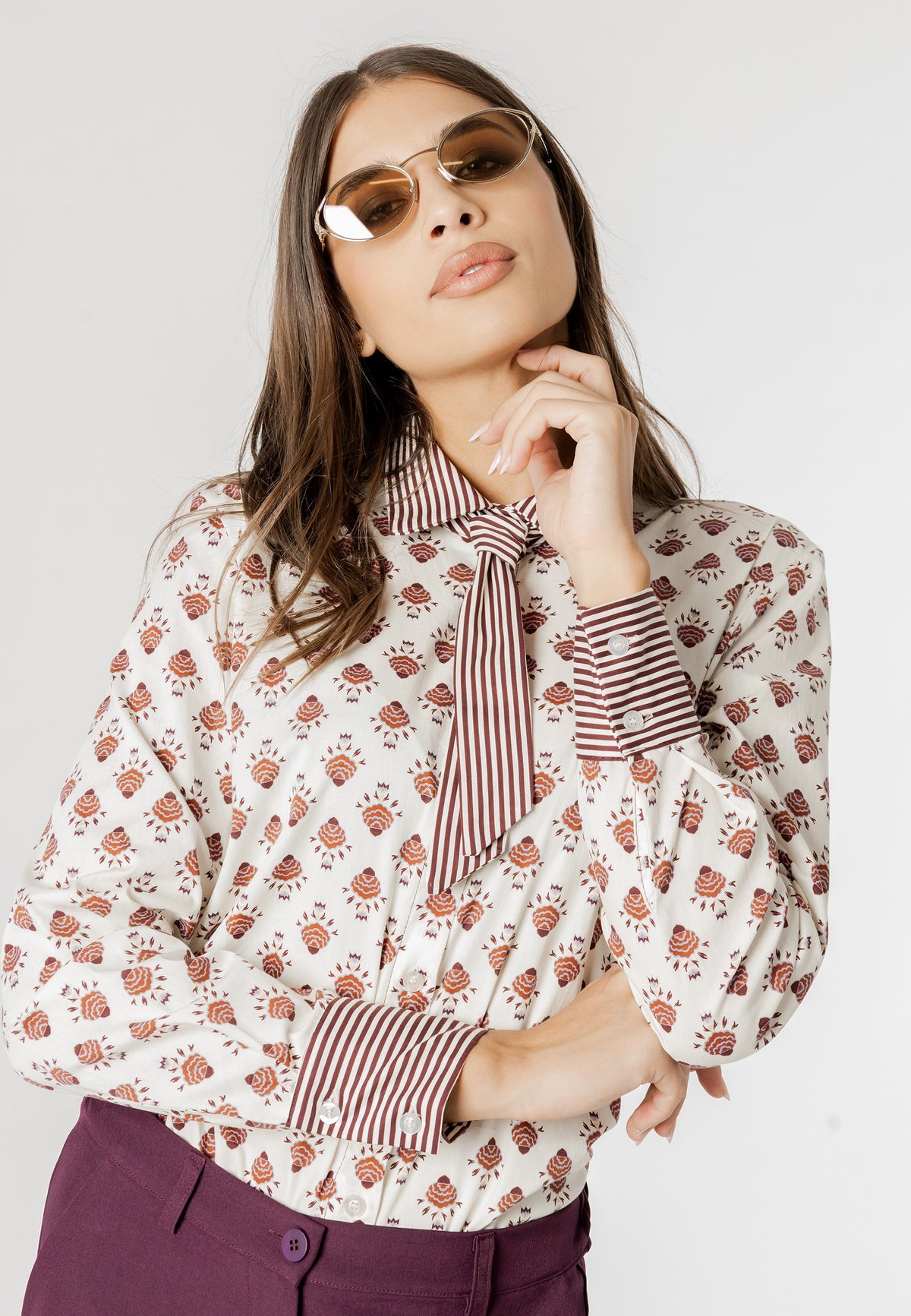 aurora print tie