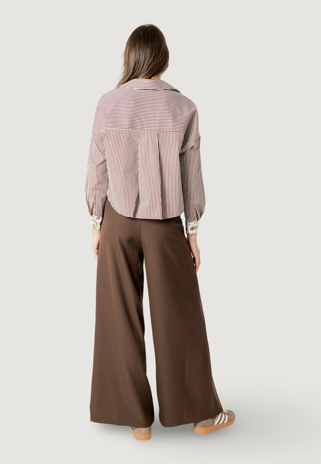 alessia dual print crop shirt