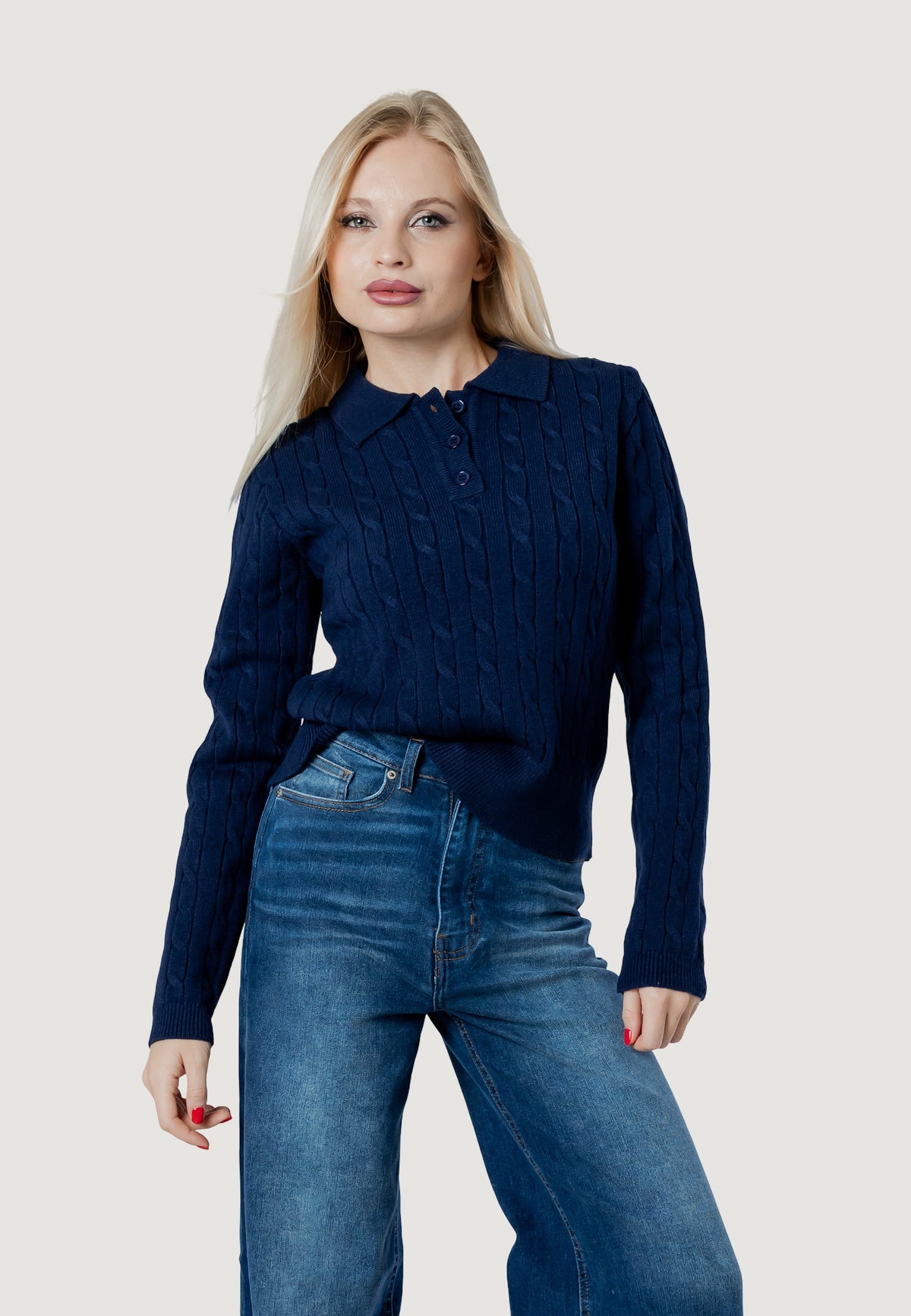 ortensia CABLE POLO KNIT