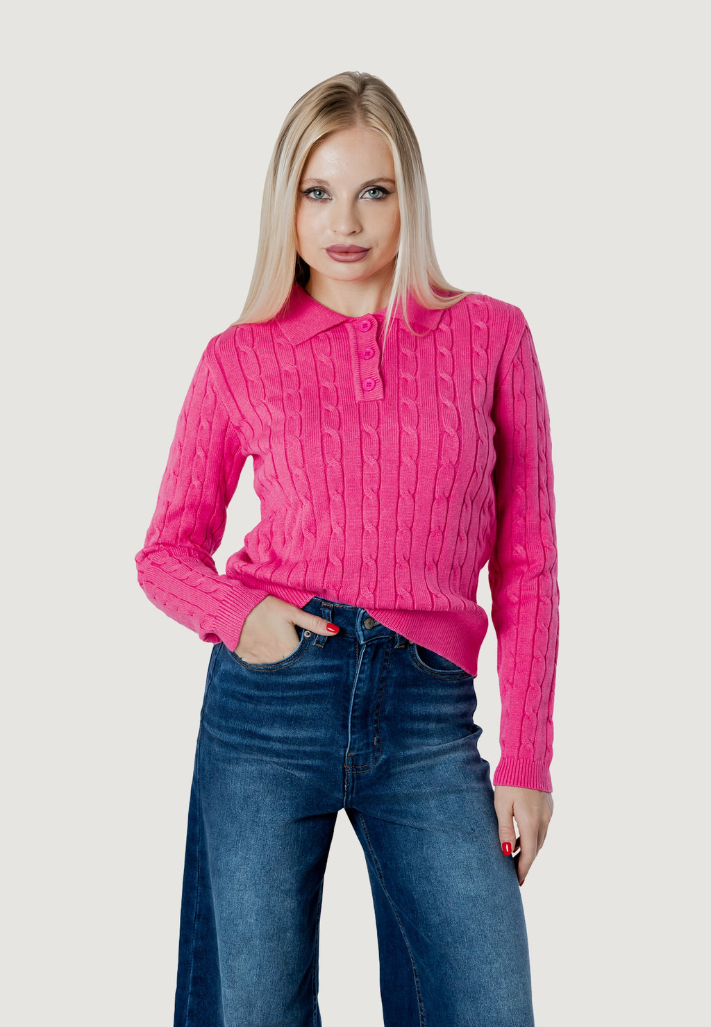 ortensia CABLE POLO KNIT