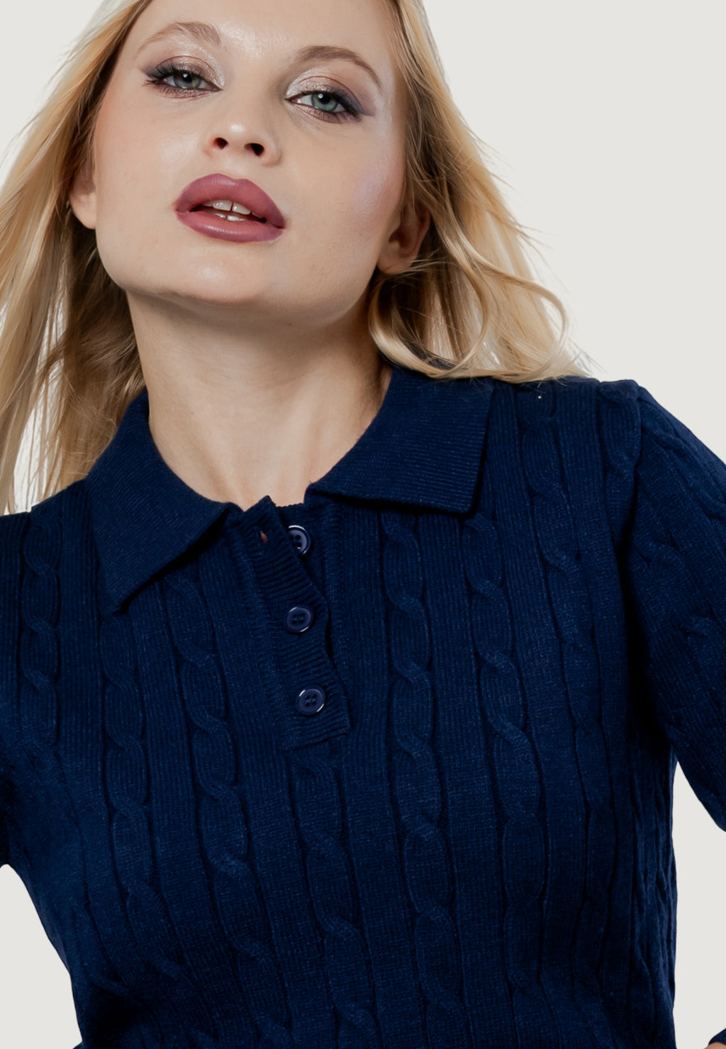 ortensia CABLE POLO KNIT