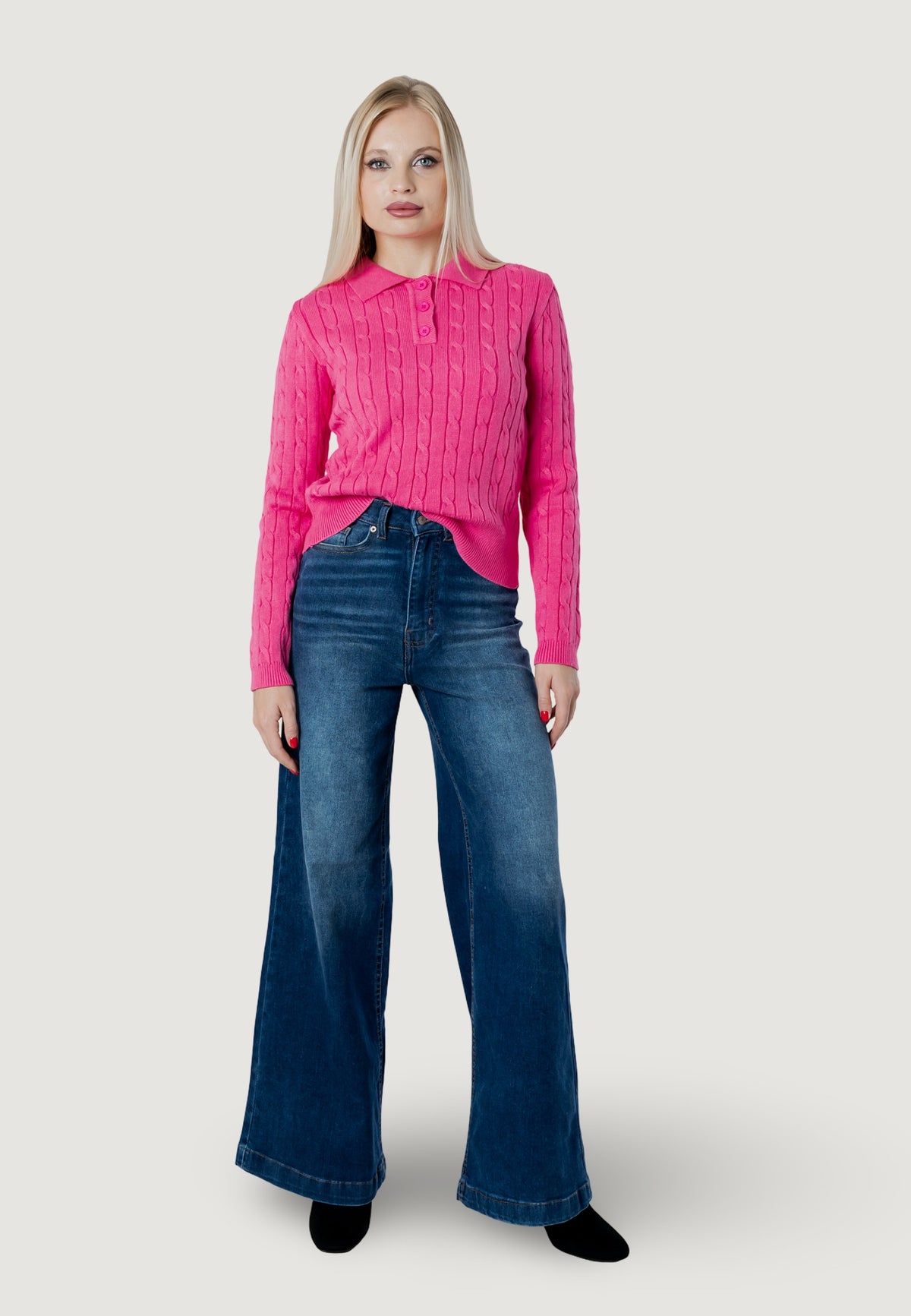 ortensia CABLE POLO KNIT