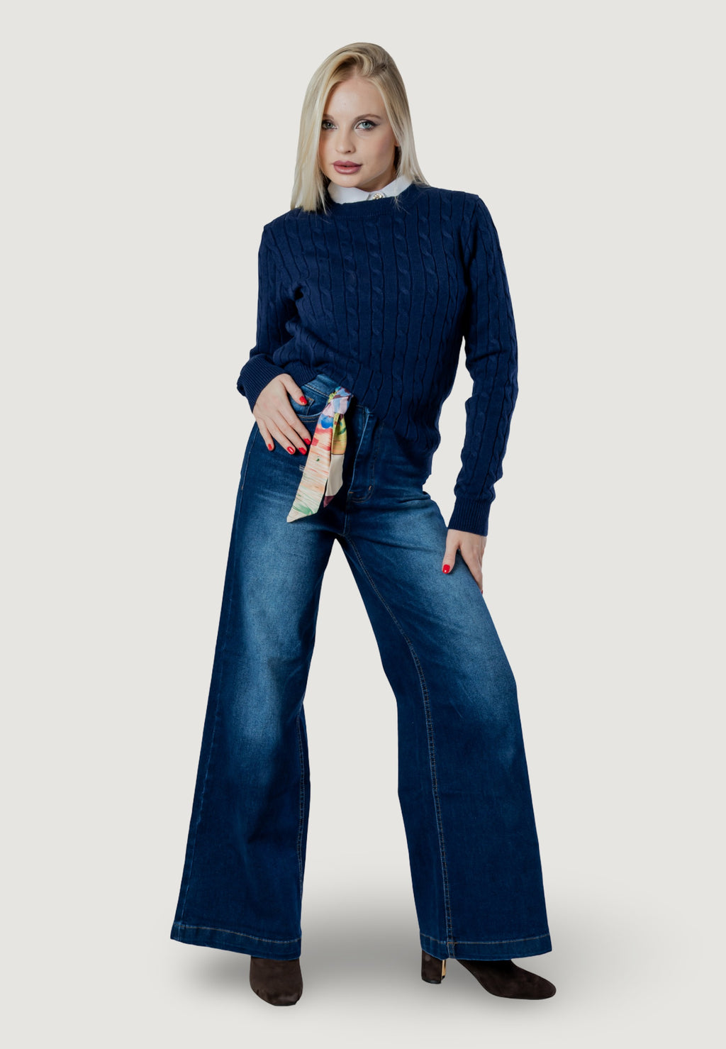 ortensia CABLE CREW KNIT