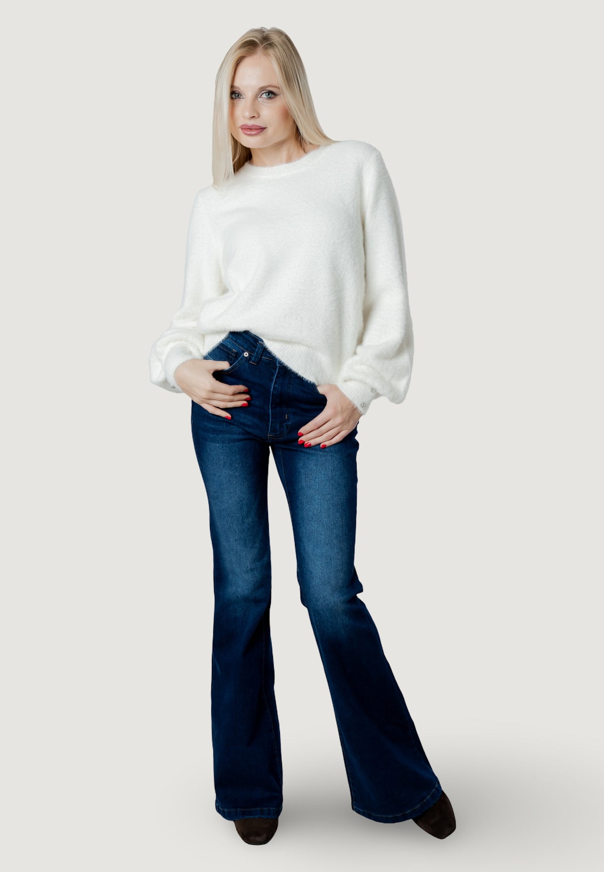lotus FLUFFY CREW KNIT