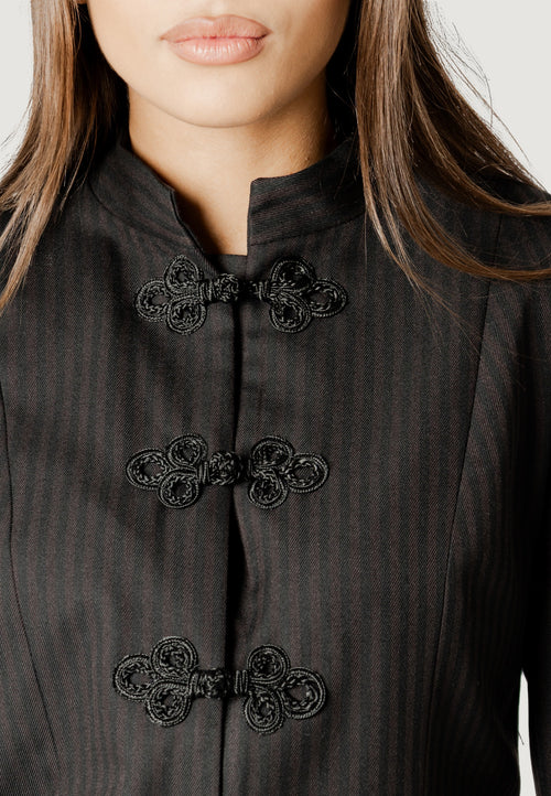 ROCKEFELLER PINSTRIPE MANDARIN BLAZER