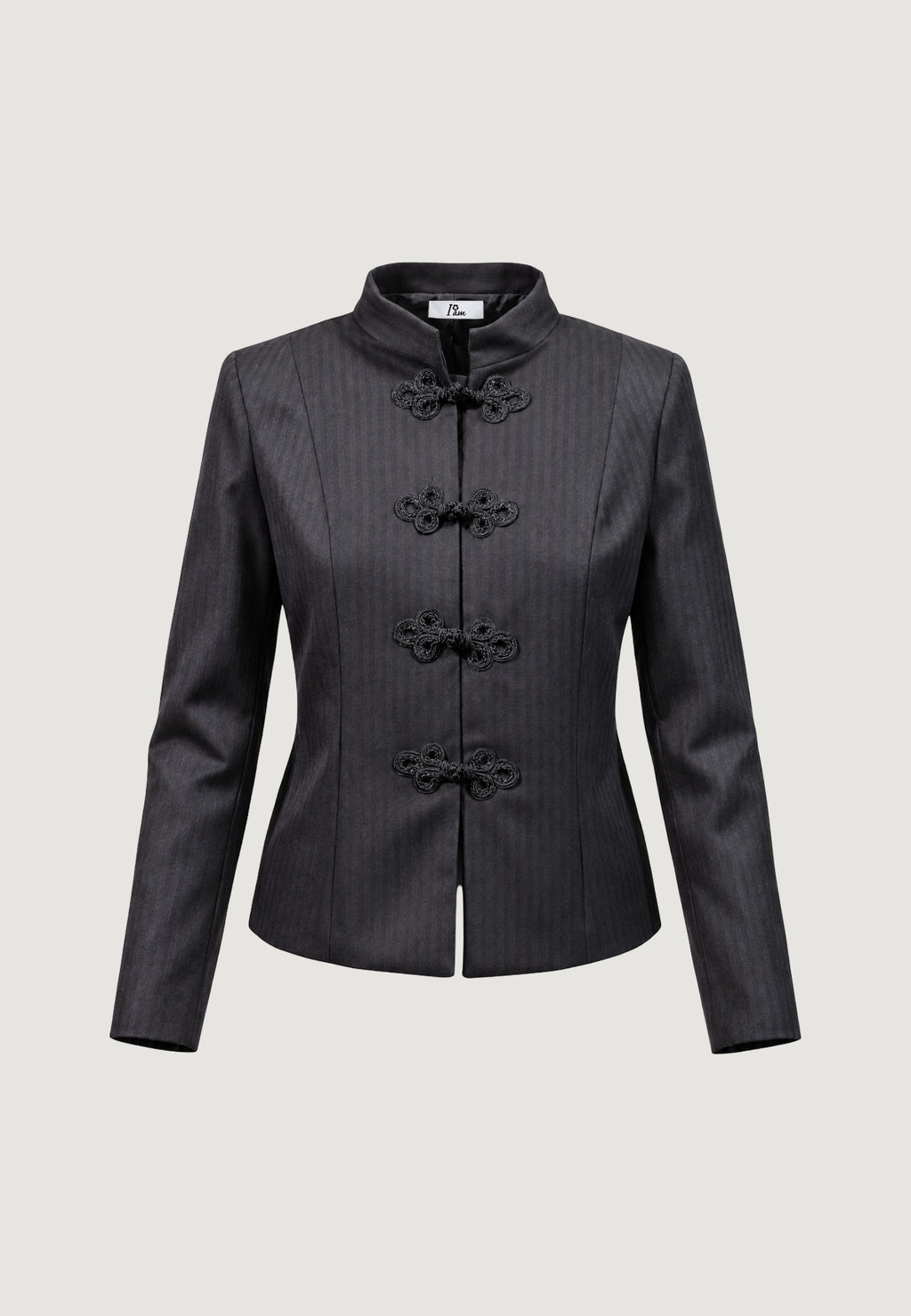 ROCKEFELLER PINSTRIPE MANDARIN BLAZER